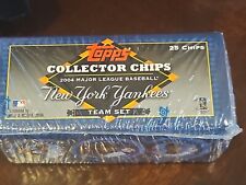lot of 25 new sealed new york yankees poker 2004 set chips derek jeter mariano picture