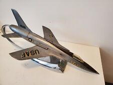 Rare Republic F-105 Thunderchief Solid Aluminum Toppings Model with stand.  picture