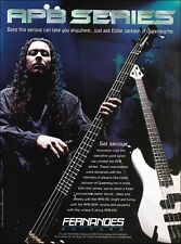 Queensryche Eddie Jackson 1996 Fernandes APB bass guitar advertisement ad print picture