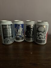 Pepsi STAR WARS Trilogy cans complete set of 4 Darth Vader Bottom Emptied 1998 picture