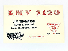 Vintage QSL Card Ham CB Amateur Radio KMV 2120 Jim Thompson Grasshopper Oklahoma picture