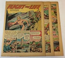 1943 six page cartoon story~ JOHN COLTER Flight For Life from Indians picture