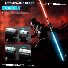 2in1 RGB Star Wars Lightsaber Fx Dueling Force 7 Colors Change Metal Hilt Silver picture