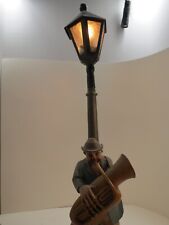 Mid Century Carved Wood Sculpture Table Lamp 20