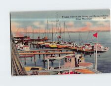 Postcard Typical View of the Shrine and Oyster Industry Biloxi Mississippi USA picture