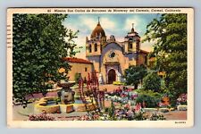 Carmel CA-California, Mission San Carlos, c1938 Vintage Postcard picture