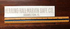 Herring Hall Marvin Safe Co. Lettering Reproduction Sticker, Emblem picture