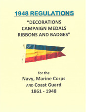 Navy Marine USCG Award Manual 1864 - 1948 Decorations Campaign Medals Badge Book picture