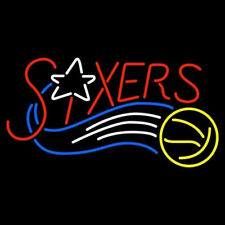 Philadelphia 76ers Sixers 19x15 Neon Sign Lamp Real Glass Club Gift Man Cave picture