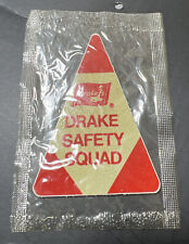 Vintage  DRAKE Safety Squad Bakery Sticker Sealed New Cakes Snacks PROMO picture