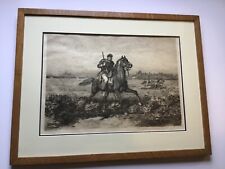 Edwin Forbes Etching “The Advance Of The Cavalry” 1876 Great Frame picture