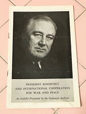 1945 Program President Roosevelt International Cooperation War & Peace Archive picture