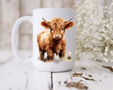 Highland cow coffee mug Fluffy Cow mug Cow Gifts for Cow lovers, Scottish Cow picture