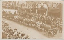 RPPC Pendleton OR Oxen Train Covered Wagon Round Up Parade Smith photo N269 picture