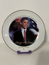 VINTAGE OBAMA VICTORY COLLECTOR PLATE AMERICAN HISTORIC SOCIETY LIMITED EDITION picture