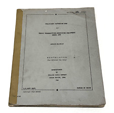 Original WW2 Collins MBF Radio Transmitting-Receiving Prelim Instruction Booklet picture