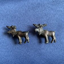 Antique 1912 Pair BULL MOOSE PARTY Collar Button Studs Teddy Roosevelt PTAP Rare picture