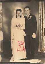 Late 40s Early 50s Latin Couple Wedding Arcade Studio Type Photo Wife Chicano LA picture