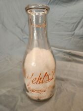 Yehl's Dairy, Allegany NY  - 1 quart milk bottle picture