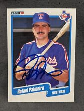 Rafael Palmeiro Autograph Signed Card Texas Rangers 1990 Fleer picture