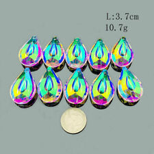 5Pcs K9 Faceted Prism AB Dragon Eye Crystal Chandelier Suncatcher Lamp Decor DIY picture