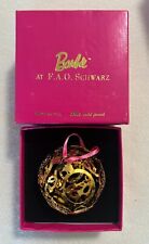 744946 Barbie FAO Schwarz 24k Gold Finish Sphere Ornament picture