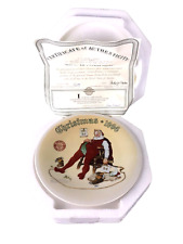 Knowles Norman Rockwell 1996 Christmas Plate AND TO ALL A GOOD NIGHT MIB COA picture