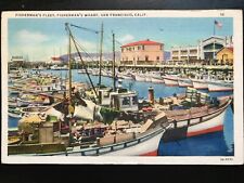 Vintage Postcard 1938 Fisherman's Fleet Fisherman's Wharf San Francisco CA picture