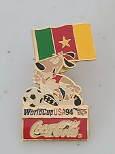 Vintage 1994 Cameroon World Cup Coca Cola USA Soccer Hat Lapel Pin picture