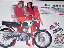 1969 Honda Motorcycle 90 Sport Trail Ad 2 Page Ad 1960S Vtg  Print Ad 13X20 picture