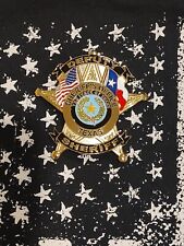 Gold Texas SHERIFF Two-Flag Star Badge  picture