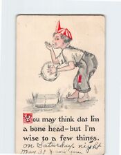 Postcard You Might Think I'm A Bonehead But I'm Wise To A Few Things Boy Art picture