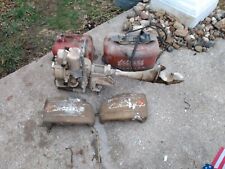 Vintage Chief Boat Motor and two gas tanks picture
