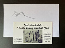 Roosevelt Jackson Signed Index Card + Business Card  Negro Leagues picture