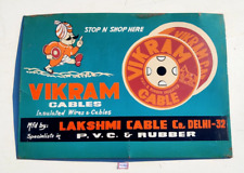 Vintage Air India Vikram Insulated Wires & Cables Advertising Tin Sign TS245 picture