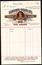 1909 Denver Co - Cordove Cigar Co - W H Moreland - Color Rare Letter Head Bill picture