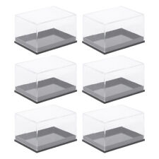 6Pcs acrylic storage containers Countertop Box Cube gems display box clear picture