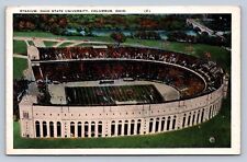 J91/ Columbus Ohio State University Postcard c1930 Football Stadium Bucks 343 picture