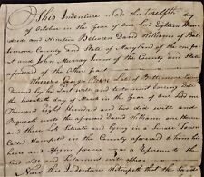 1819 antique DEED hampstead baltimore county md WILLIAMS to MURRAY rease dec'd picture