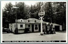 RPPC Royer's Standard Oil Service Station Shawano Wisconsin WI 1951 Postcard J5 picture