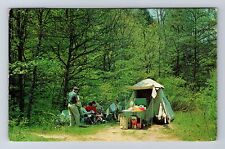 Staunton VA-Virginia, Monongahela Natl Forest, Camping, Vintage c1966 Postcard picture