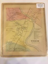 ANTIQUE 1869  WINDSOR, CT., HAND COLORED MAP. CLEAN & IN GOOD CONDITION picture