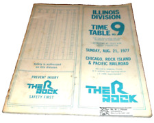 AUGUST 1977 CRI&P ROCK ISLAND ILLINOIS DIVISIONS EMPLOYEE TIMETABLE #9 picture