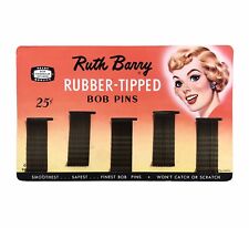 Vintage Ruth Barry Rubber Tipped Bob Pins Bobby Pins Ben Franklin Stores NOS picture