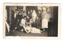Vintage Photo Halloween / Costume Party Group Pose Zombie Bride? Antique ACR4 picture