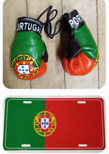 2 PORTUGAL GIFTS: 1 PORTUGAL LICENSE PLATE + 1 PORTUGAL CAR ORNAMENT $29.50 picture