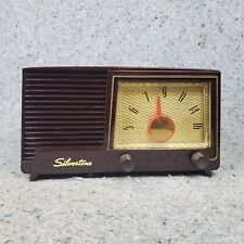 Vintage Silvertone Tube Radio 3004 AM Tabletop Bakelite 1950s MCM Sears Works picture