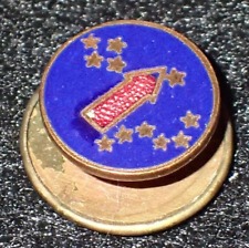 WWII US Army Pacific Area Command Theater Lapel Pin Enamel Screw Back, Small picture