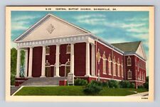 Gainesville GA-Georgia, Central Baptist Church, Religion, Vintage Postcard picture