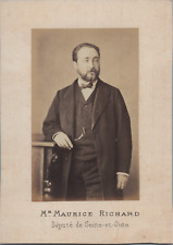 France, Portrait of Deputy Maurice Richard, Vintage Print, circa 1870 Wine Print picture